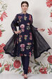 Rohit Bal Indigo Cotton Silk Straight Printed Suit Set