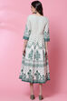 Peach Cotton Flared Fusion Dress image number 4