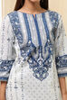 Blue Cotton Printed Straight Kurta image number 1