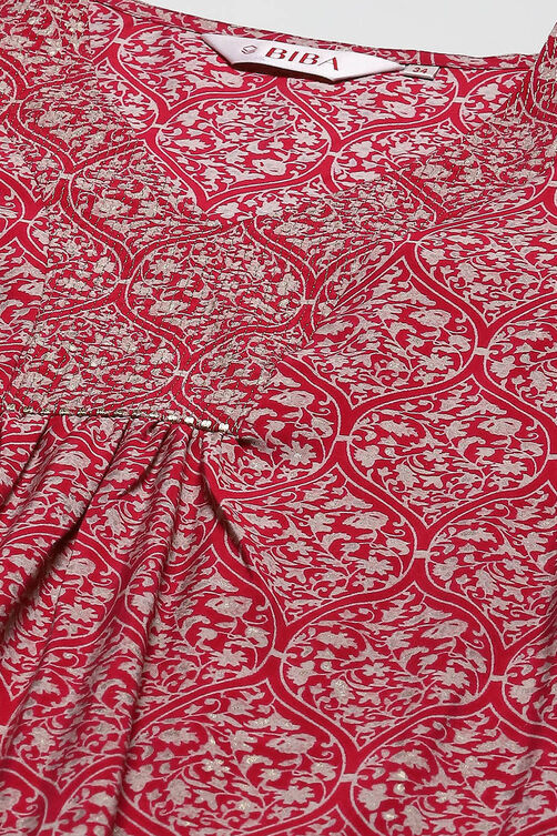 Navy Poly Viscose Straight Printed 2 Piece Set image number 2