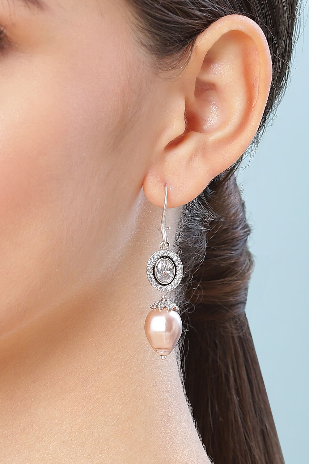 Taupe Brass Earrings image number 1