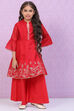 Sky Blue Art Silk Kalidar Printed Kurta Set image number 0