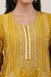 Mustard Yellow Ethnic Motifs Straight Suit Set image number 1