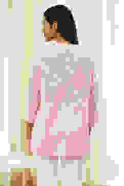 Pink Cotton Yarn Dyed Short Kurta image number 3