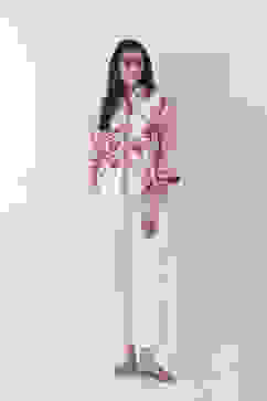 White Solid Wide Leg Pants image number 0