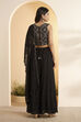 Black Poly Georgette Embellished Sharara Set image number 4