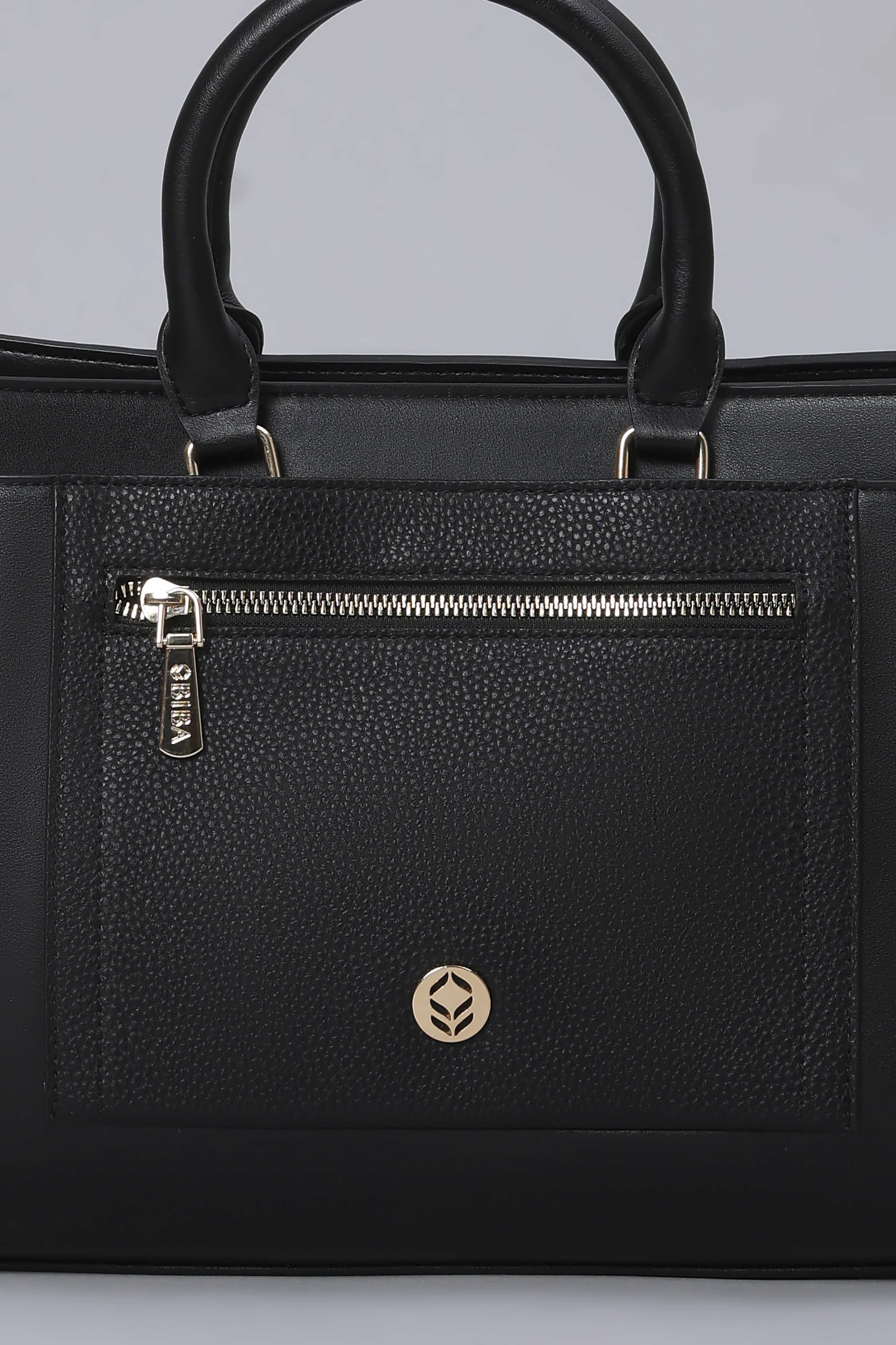 Black PU Satchel image number 6