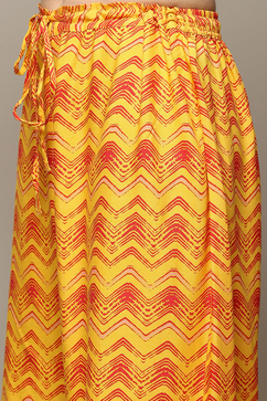 Mustard Rayon Straight Kurta Palazzo Suit Set image number 2