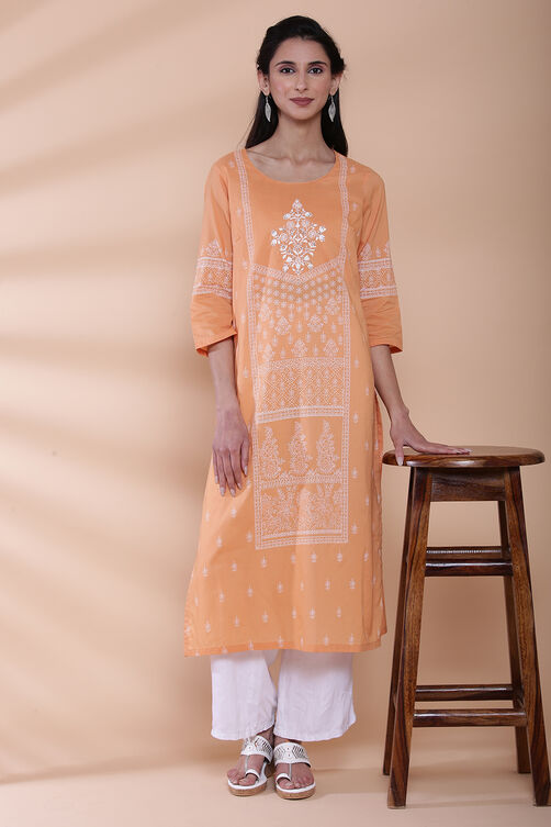 Sea Green Chikankari Embroidered Kurta image number 0