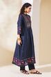 Black Cotton Straight Kurta Pants Set image number 5