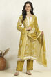 Purple Cotton Unstitched Suit Set image number 1