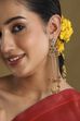 Red & Green Gold Plated Alloy Drop Earrings image number 1