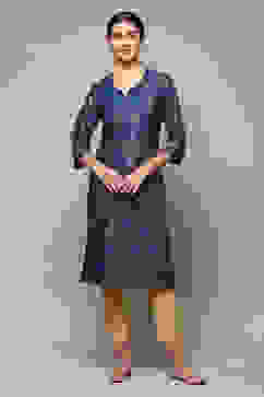 Blue Rayon Flared 2 Piece Set image number 0