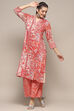 Fuschia Pink Viscose Straight Kurta Set image number 0