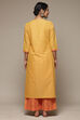 Off White Cotton Straight Kurta Palazzo Suit Set image number 4