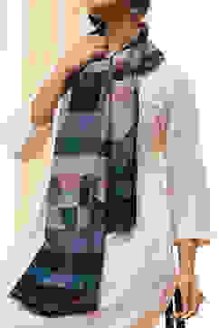 Black Cotton Blend Dupatta image number 1