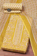 Blue Cotton Floral Screen Printed Unstitched Suit Set image number 0