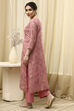 Pink Chanderi Machine Embroidered Unstitched Suit Set image number 5