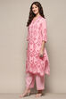 Yellow Cotton Schiffli Kurta & Palazzo Suit Set image number 3