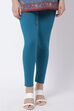 Teal Cotton Blend Solid Anklets image number 0