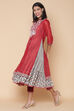 Terracotta Cotton Silk Double Layered Embroidered Kurta image number 3