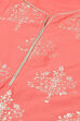 Magenta Floral Foil Printed Straight Suit Set image number 1