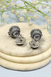 Dark Blue Brass Jhumka image number 2