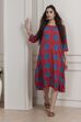 Rust Printed A-Line Dress