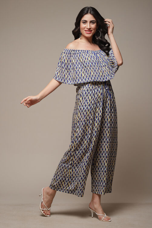 Pink LIVA Printed Jumpsuit image number 4