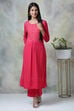 Blue Rayon Straight Kurta Pants Set image number 4