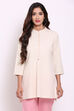 Natural Cotton Flax Straight Solid Kurti image number 0