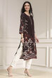 Berry Maroon Printed Straight Kurta image number 4