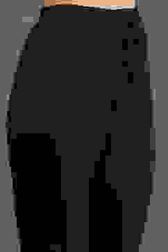 Rohit Bal Black Silk Chanderi Floral Printed Anarkali Suit Set image number 2