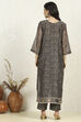 Teal Chanderi Unstitched Suit Set image number 5