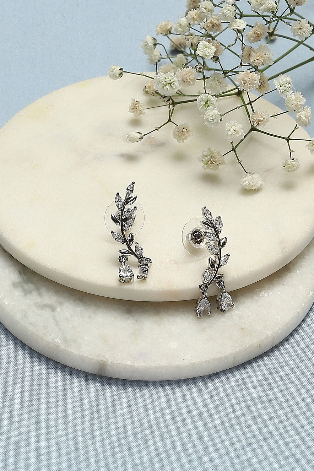 White Brass Earrings image number 0