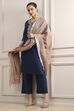 Pink Cotton Solid Dupatta image number 0