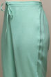 Sea Green Poly Chiffon Narrow Kurta Pant Suit Set image number 2
