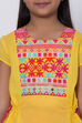 Yellow Cotton Straight Kurta Salwar Suit Set image number 1