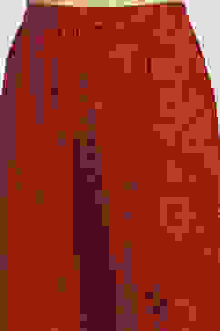 Red Cotton Printed Embroidered Unstitched Suit Set image number 3