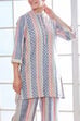 Grey Polyester Blend Straight Suit Set image number 1
