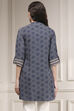Blue Viscose Rayon Relaxed Printed Kurta image number 3