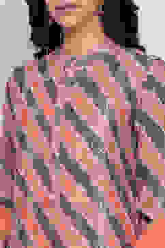 Peach Art Silk A-Line Kurta Churidar Suit Set image number 1