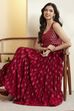 Red Printed Tiered Maxi Dress