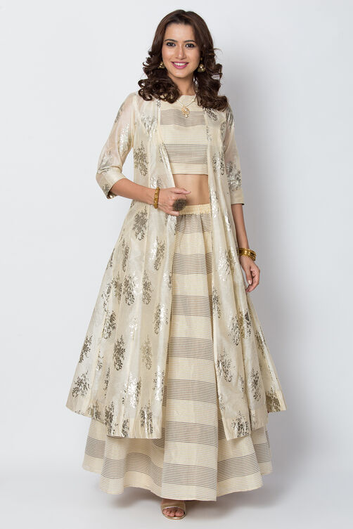 Light Beige Poly Cotton Three Piece Set image number 0