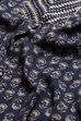 Indigo Polyester Straight Kurta Dhoti Pant Set image number 3