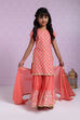 Coral Cotton Garara Kurta Garara Suit Set image number 3