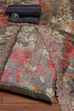 Grey Tissue Printed Embroidered Unstitched Suit Set image number 0