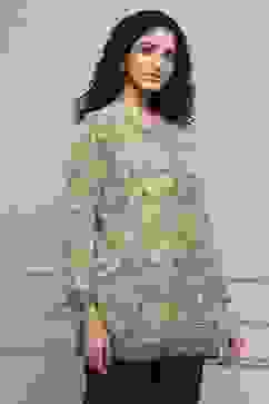 Green Art Silk Printed Straight Short Kurta image number 4