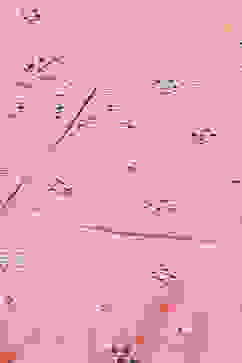 Pink Cotton Mirror work Anarkali Lehenga Set image number 1