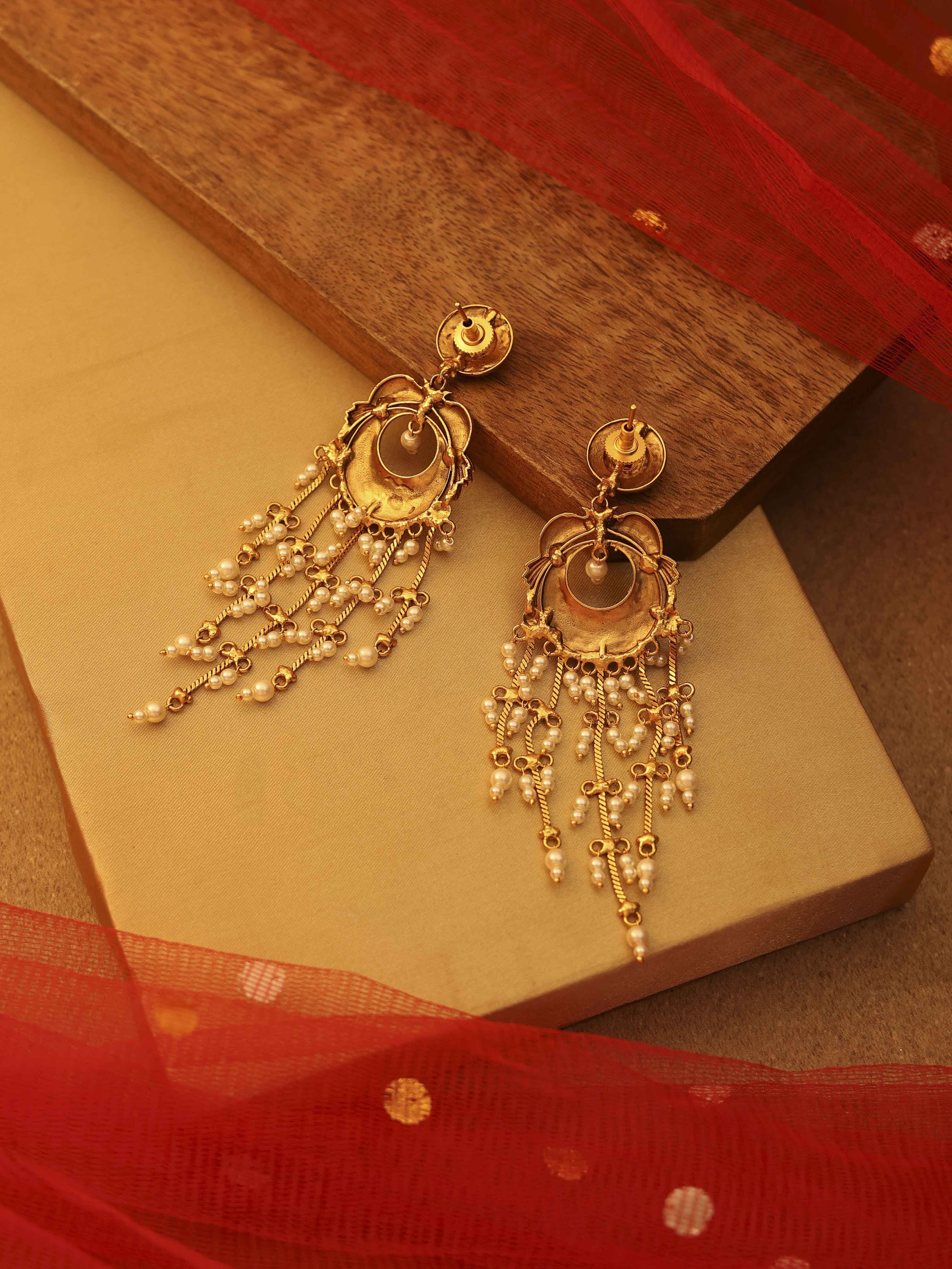 Gold Brass Drop & Danglers image number 2